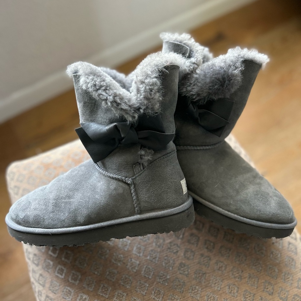 UGG shearling lined grey winter boots
